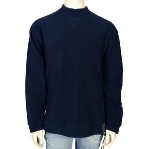 G.H. Bass and Co. blue fleece high neck pullover sweatshirt size medium